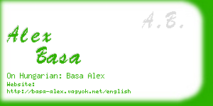 alex basa business card